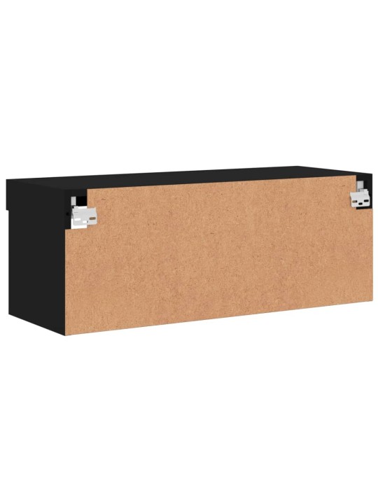 TV skříňka s LED osvětlením černá 80 x 30 x 30 cm