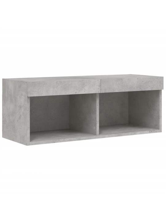TV skříňka s LED osvětlením betonově šedá 80 x 30 x 30 cm
