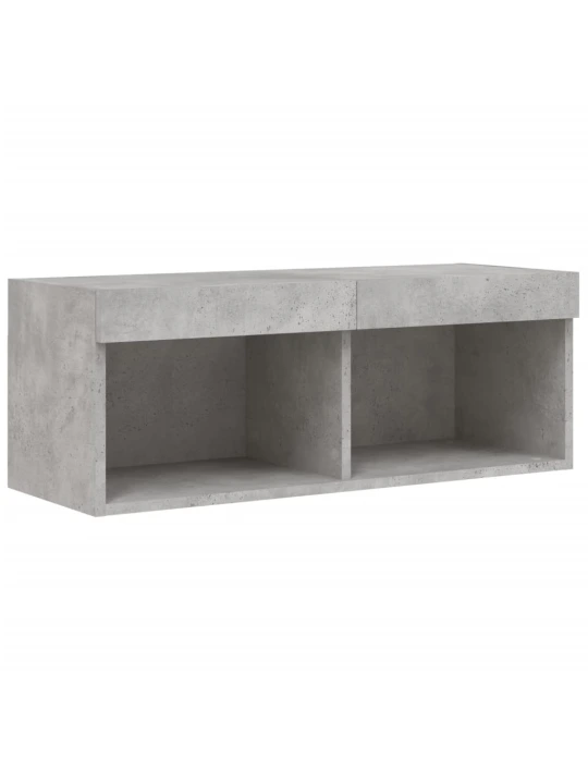 TV skříňka s LED osvětlením betonově šedá 80 x 30 x 30 cm
