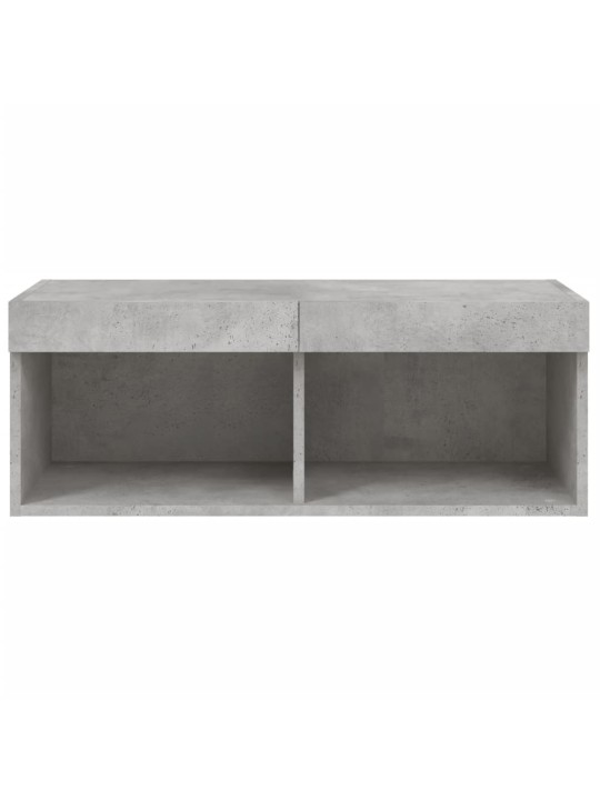TV skříňka s LED osvětlením betonově šedá 80 x 30 x 30 cm