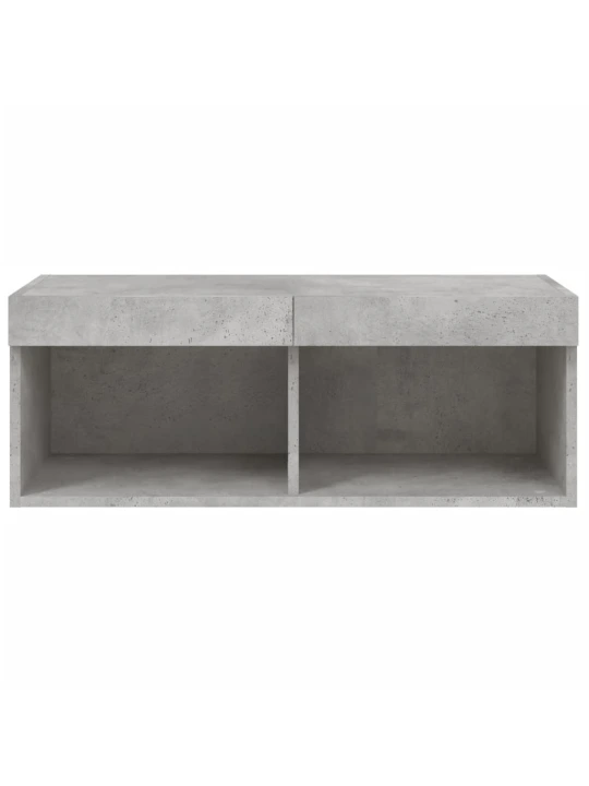 TV skříňka s LED osvětlením betonově šedá 80 x 30 x 30 cm