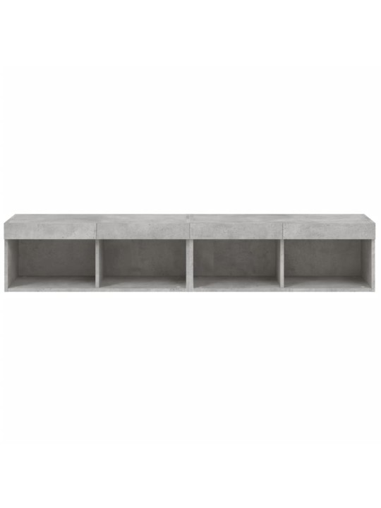 TV skříňky s LED osvětlením 2 ks betonově šedé 80 x 30 x 30 cm