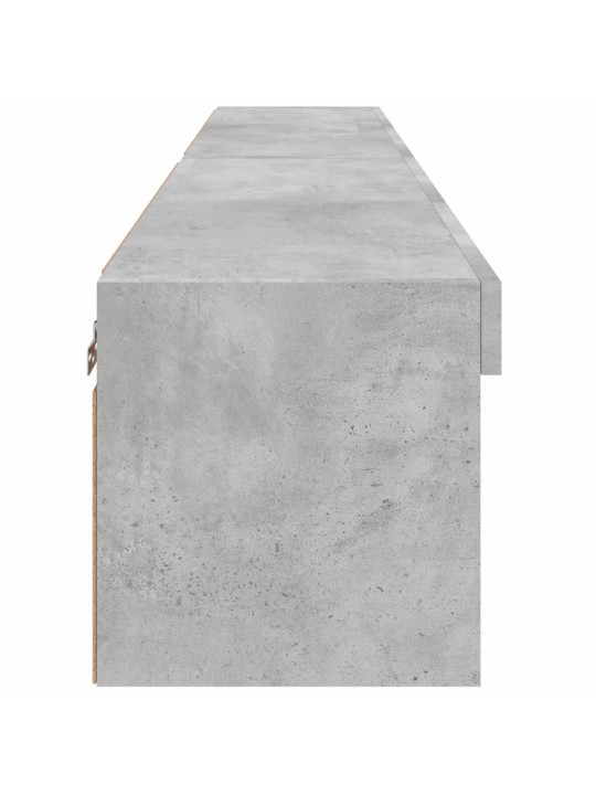 TV skříňky s LED osvětlením 2 ks betonově šedé 80 x 30 x 30 cm
