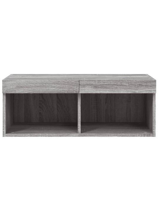 TV skříňka s LED osvětlením šedá sonoma 80 x 30 x 30 cm