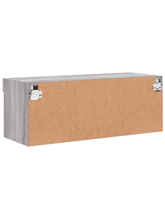 TV skříňka s LED osvětlením šedá sonoma 80 x 30 x 30 cm