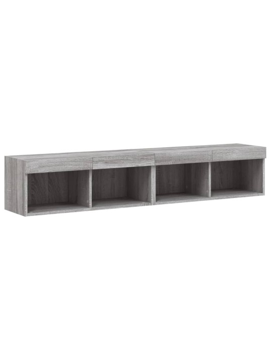 TV skříňky s LED osvětlením 2 ks šedé sonoma 80 x 30 x 30 cm