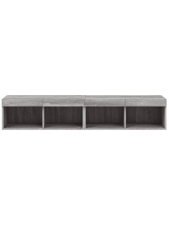 TV skříňky s LED osvětlením 2 ks šedé sonoma 80 x 30 x 30 cm