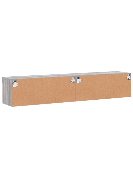 TV skříňky s LED osvětlením 2 ks šedé sonoma 80 x 30 x 30 cm