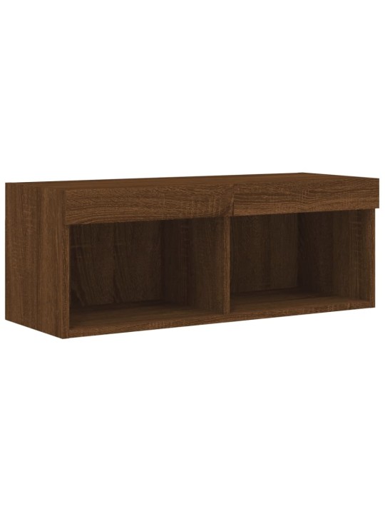 TV skříňka s LED osvětlením hnědý dub 80 x 30 x 30 cm