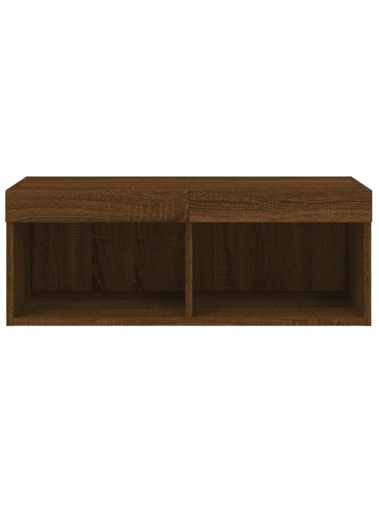 TV skříňka s LED osvětlením hnědý dub 80 x 30 x 30 cm