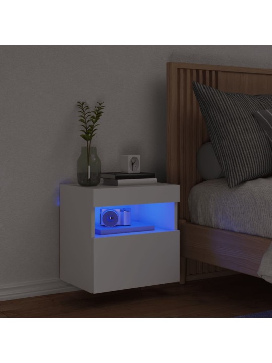 Nástěnná TV skříňka s LED osvětlením bílá 40 x 30 x 40 cm