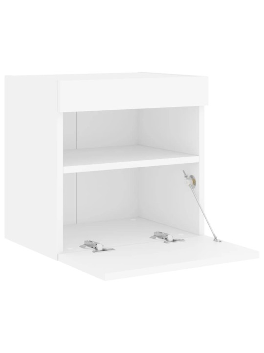 Nástěnná TV skříňka s LED osvětlením bílá 40 x 30 x 40 cm