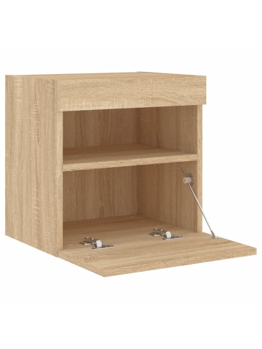 Nástěnná TV skříňka s LED osvětlením dub sonoma 40 x 30 x 40 cm