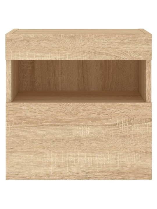 Nástěnná TV skříňka s LED osvětlením dub sonoma 40 x 30 x 40 cm