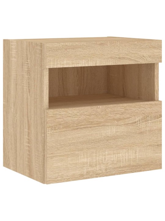 Nástěnné TV skříňky s LED osvětlením 2 ks dub sonoma 40x30x40cm