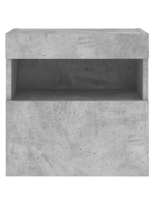 Nástěnná TV skříňka s LED osvětlením betonově šedá 40x30x40 cm
