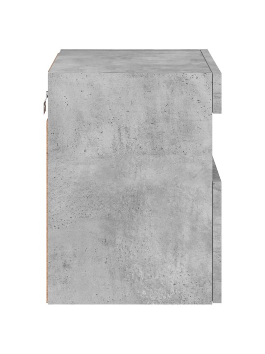 Nástěnná TV skříňka s LED osvětlením betonově šedá 40x30x40 cm