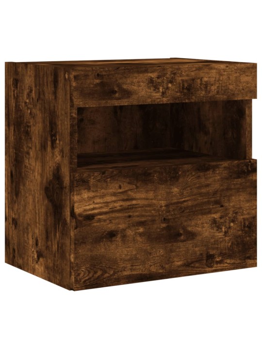 Nástěnné TV skříňky s LED 2 ks kouřový dub 40 x 30 x 40 cm