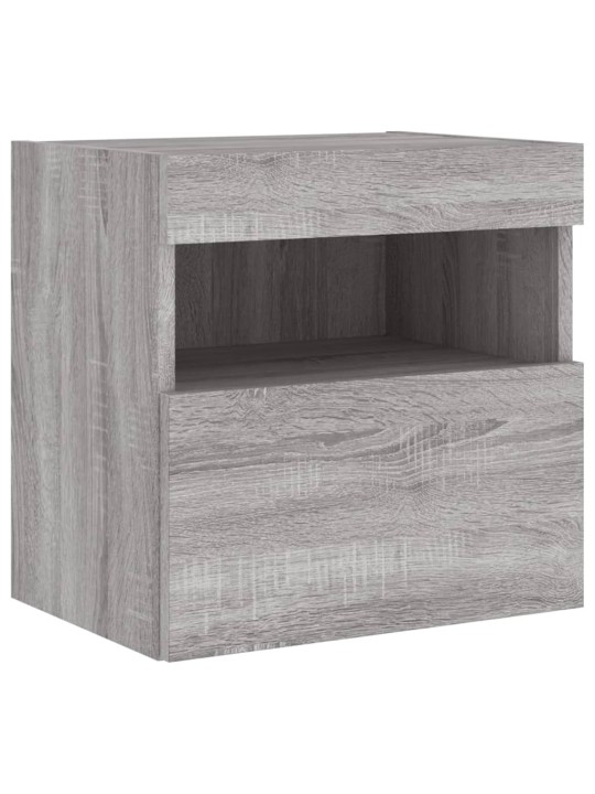 Nástěnné TV skříňky s LED 2 ks šedé sonoma 40 x 30 x 40 cm