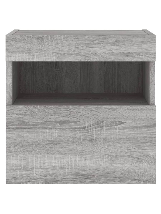Nástěnné TV skříňky s LED 2 ks šedé sonoma 40 x 30 x 40 cm