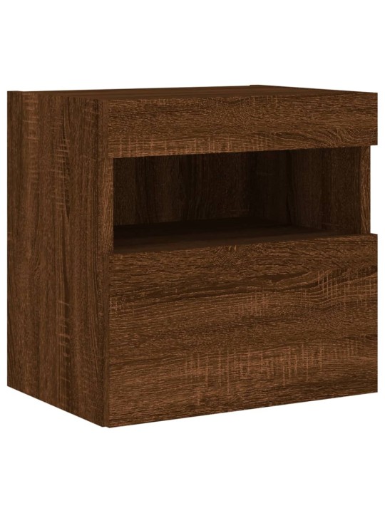 Nástěnná TV skříňka s LED osvětlením hnědý dub 40 x 30 x 40 cm