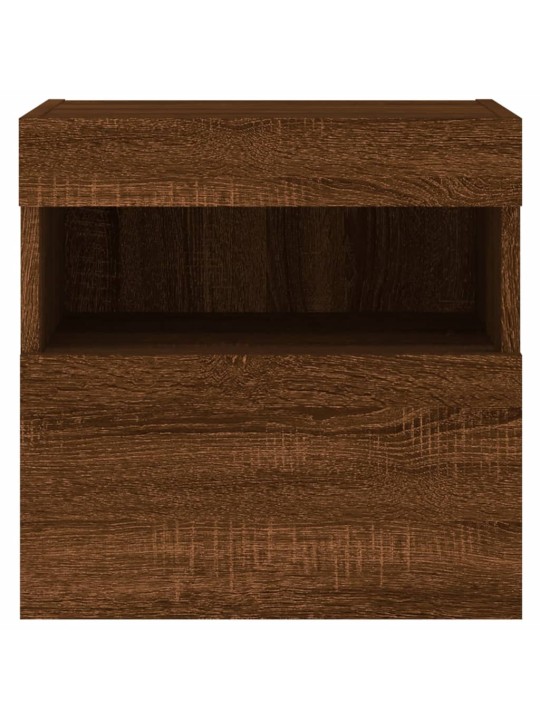Nástěnná TV skříňka s LED osvětlením hnědý dub 40 x 30 x 40 cm
