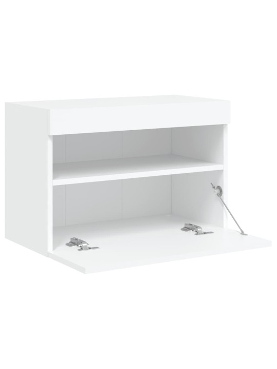 Nástěnná TV skříňka s LED osvětlením bílá 60 x 30 x 40 cm