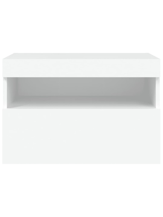 Nástěnná TV skříňka s LED osvětlením bílá 60 x 30 x 40 cm