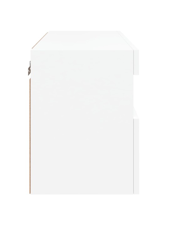Nástěnná TV skříňka s LED osvětlením bílá 60 x 30 x 40 cm