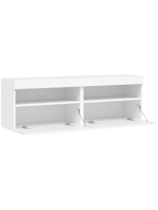 Nástěnné TV skříňky s LED osvětlením 2 ks bílé 60 x 30 x 40 cm