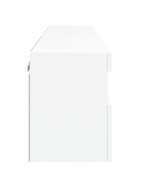 Nástěnné TV skříňky s LED osvětlením 2 ks bílé 60 x 30 x 40 cm