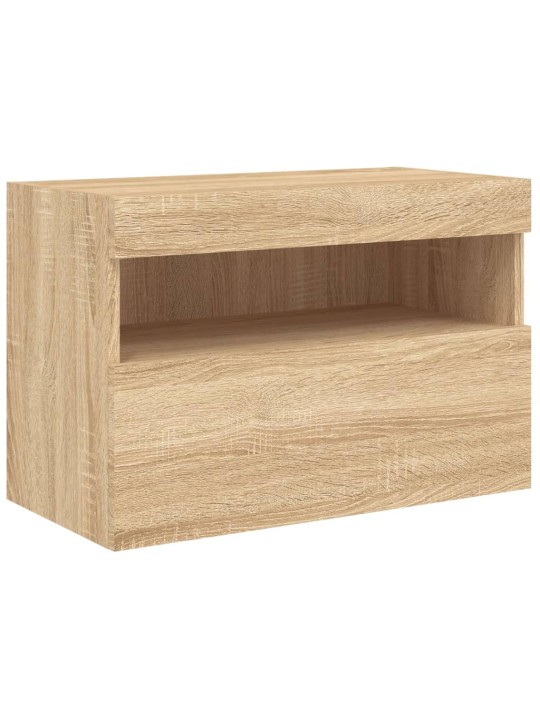 Nástěnná TV skříňka s LED osvětlením dub sonoma 60 x 30 x 40 cm