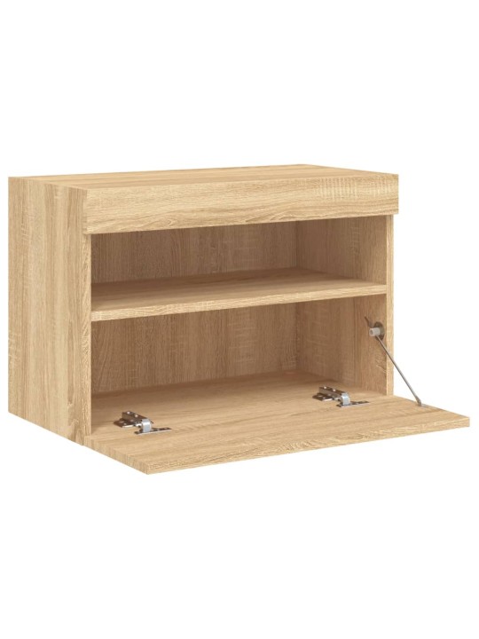 Nástěnná TV skříňka s LED osvětlením dub sonoma 60 x 30 x 40 cm