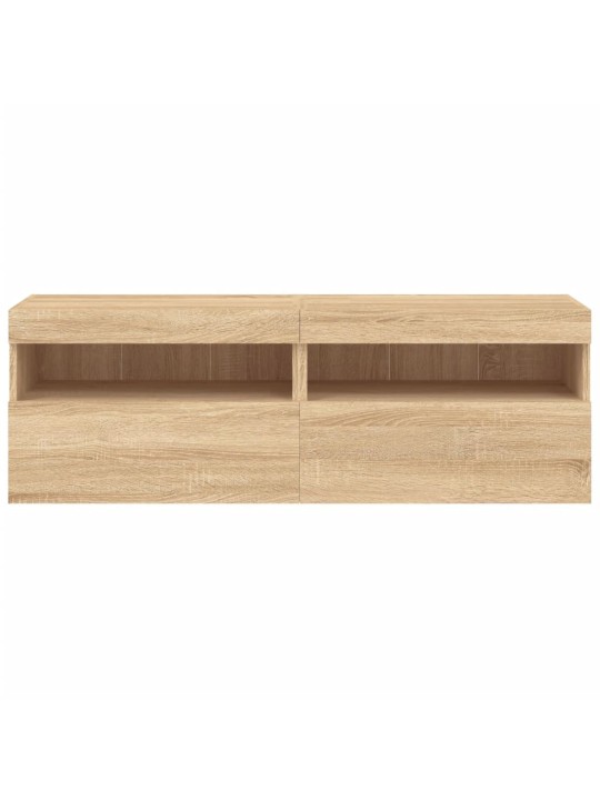 Nástěnné TV skříňky s LED osvětlením 2 ks dub sonoma 60x30x40cm