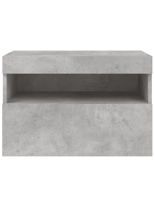 Nástěnná TV skříňka s LED osvětlením betonově šedá 60x30x40 cm