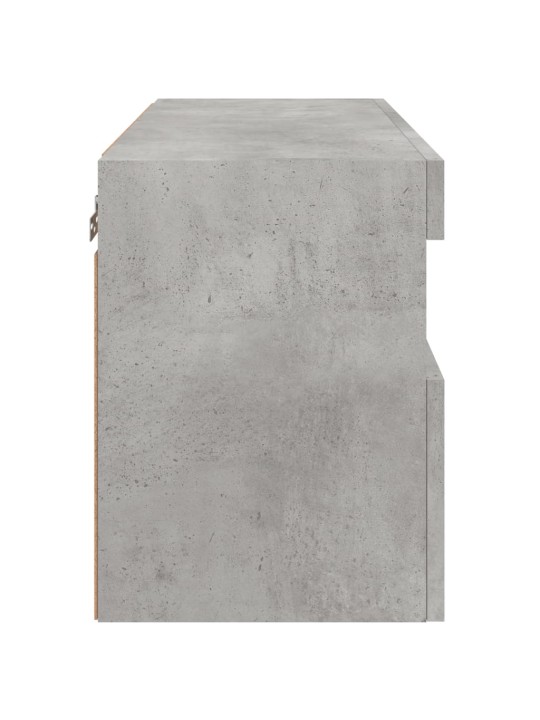 Nástěnná TV skříňka s LED osvětlením betonově šedá 60x30x40 cm