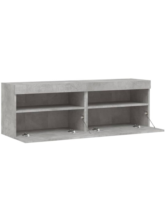 Nástěnné TV skříňky s LED 2 ks betonově šedé 60 x 30 x 40 cm