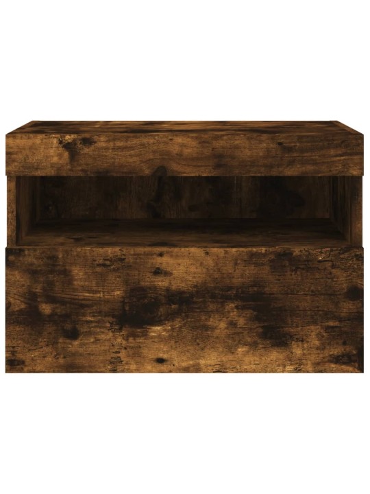 Nástěnná TV skříňka s LED osvětlením kouřový dub 60x30x40 cm