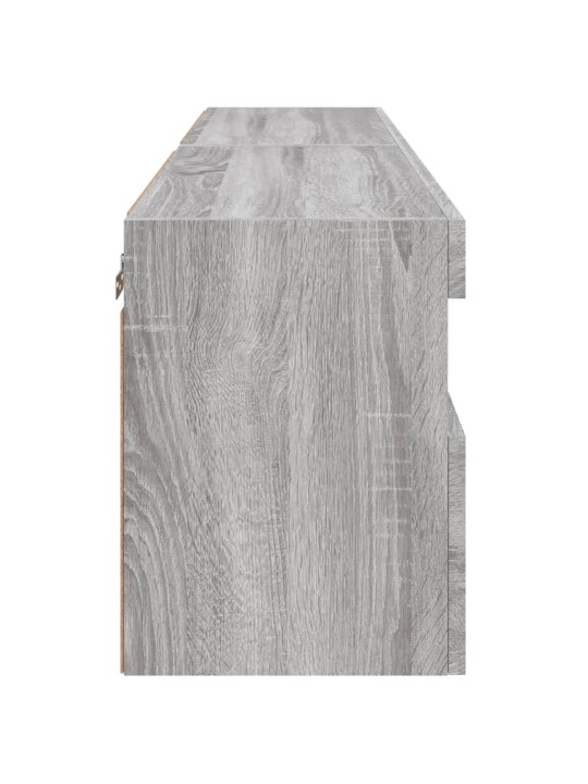 Nástěnné TV skříňky s LED 2 ks šedé sonoma 60 x 30 x 40 cm
