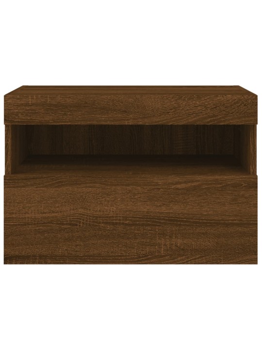 Nástěnná TV skříňka s LED osvětlením hnědý dub 60 x 30 x 40 cm