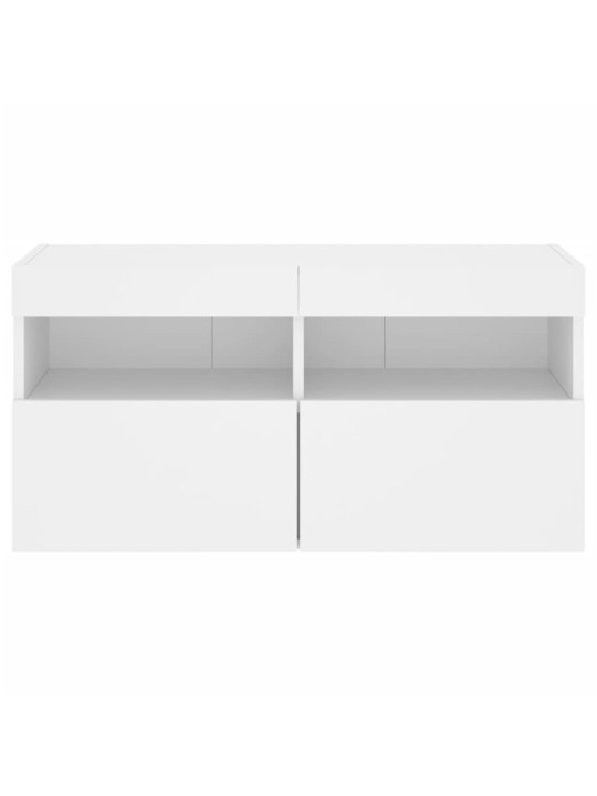 Nástěnná TV skříňka s LED osvětlením bílá 80 x 30 x 40 cm