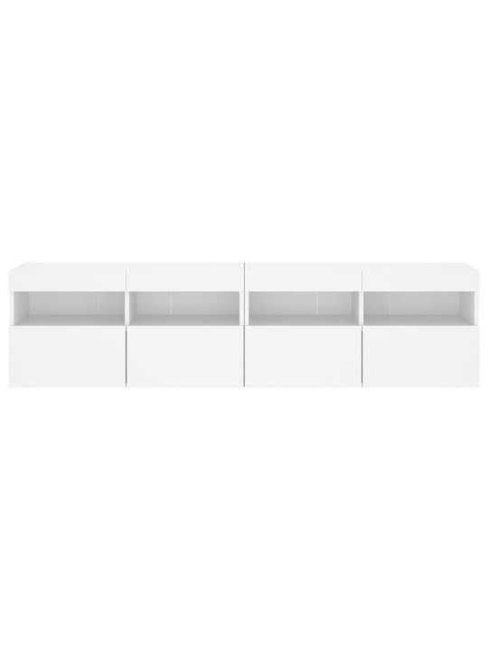 Nástěnné TV skříňky s LED osvětlením 2 ks bílé 80 x 30 x 40 cm