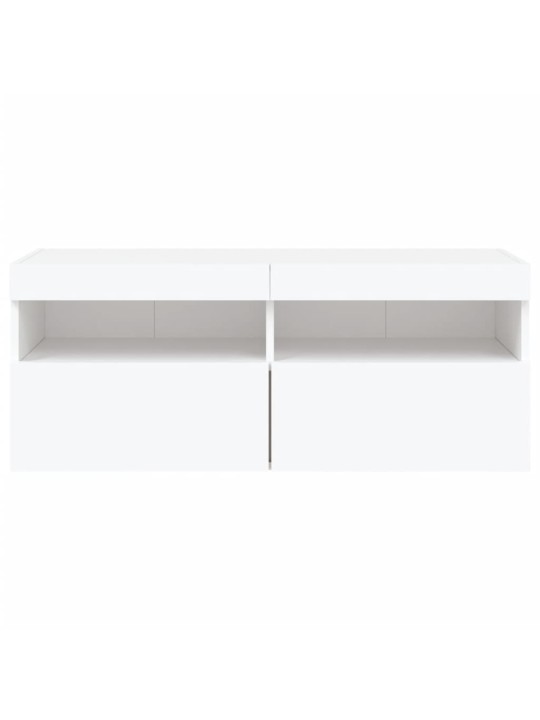 Nástěnná TV skříňka s LED osvětlením bílá 100 x 30 x 40 cm