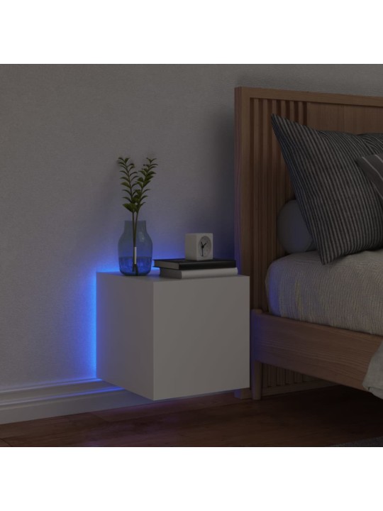 Nástěnná TV skříňka s LED osvětlením bílá 30,5 x 35 x 30 cm