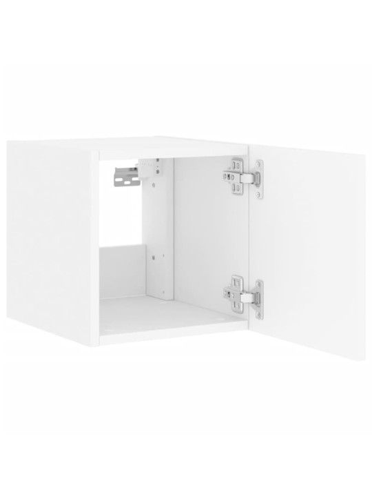 Nástěnná TV skříňka s LED osvětlením bílá 30,5 x 35 x 30 cm
