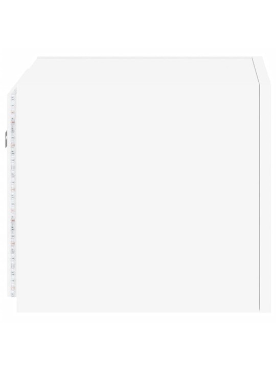 Nástěnná TV skříňka s LED osvětlením bílá 30,5 x 35 x 30 cm