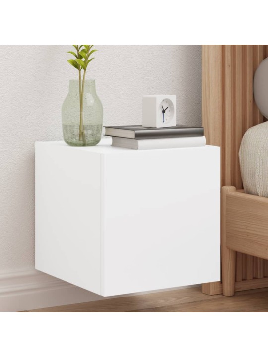 Nástěnná TV skříňka s LED osvětlením bílá 30,5 x 35 x 30 cm
