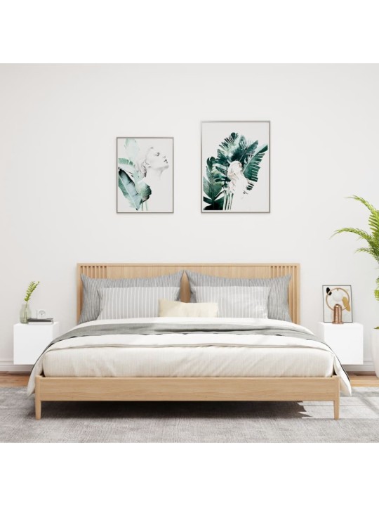 Nástěnné TV skříňky s LED osvětlením 2 ks bílé 30,5x35x30 cm