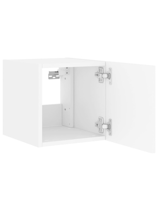 Nástěnné TV skříňky s LED osvětlením 2 ks bílé 30,5x35x30 cm