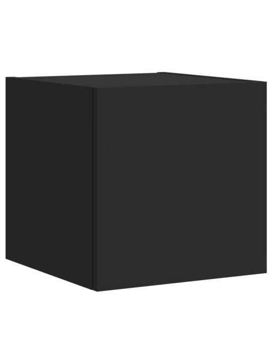 Nástěnná TV skříňka s LED osvětlením černá 30,5 x 35 x 30 cm